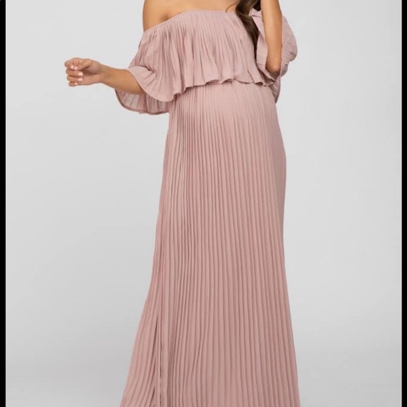 Soieblu Dresses & Skirts - Blush Pleated Bridesmaid Dress